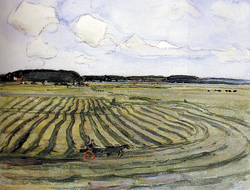 Piet Mondrian, Paesaggio con Campo Mietuto II, 1907