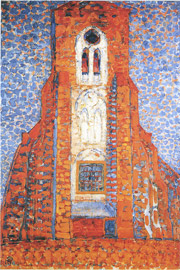 Piet Mondrian, Chiesa a Zoutelande, Facciata, 1909-10