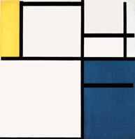 Piet Mondrian, Composition with Yellow, Blue and Blue-White, 1923 