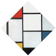 Piet Mondrian, Lozenge Composition with Red, Blue, Yellow, and Black, 1924-25 