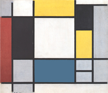 Piet Mondrian, Composition with Yellow, Red, Black, Blue and Gray, 1920 