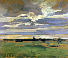 Piet Mondrian, Cielo Serale con Nuvole Striate Chiare, 1907-08 