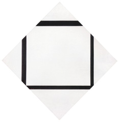 Piet Mondrian, Composition N. 1, Lozenge with Four Lines, 1930