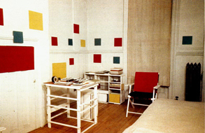 Un angolo dello studio di Mondrian a New York City