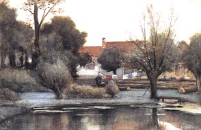 Piet Mondrian, Cortile di Fattoria con Bucato Steso, 1895