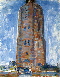 Piet Mondrian, Lighhouse at Westkapelle in Brown, 1909